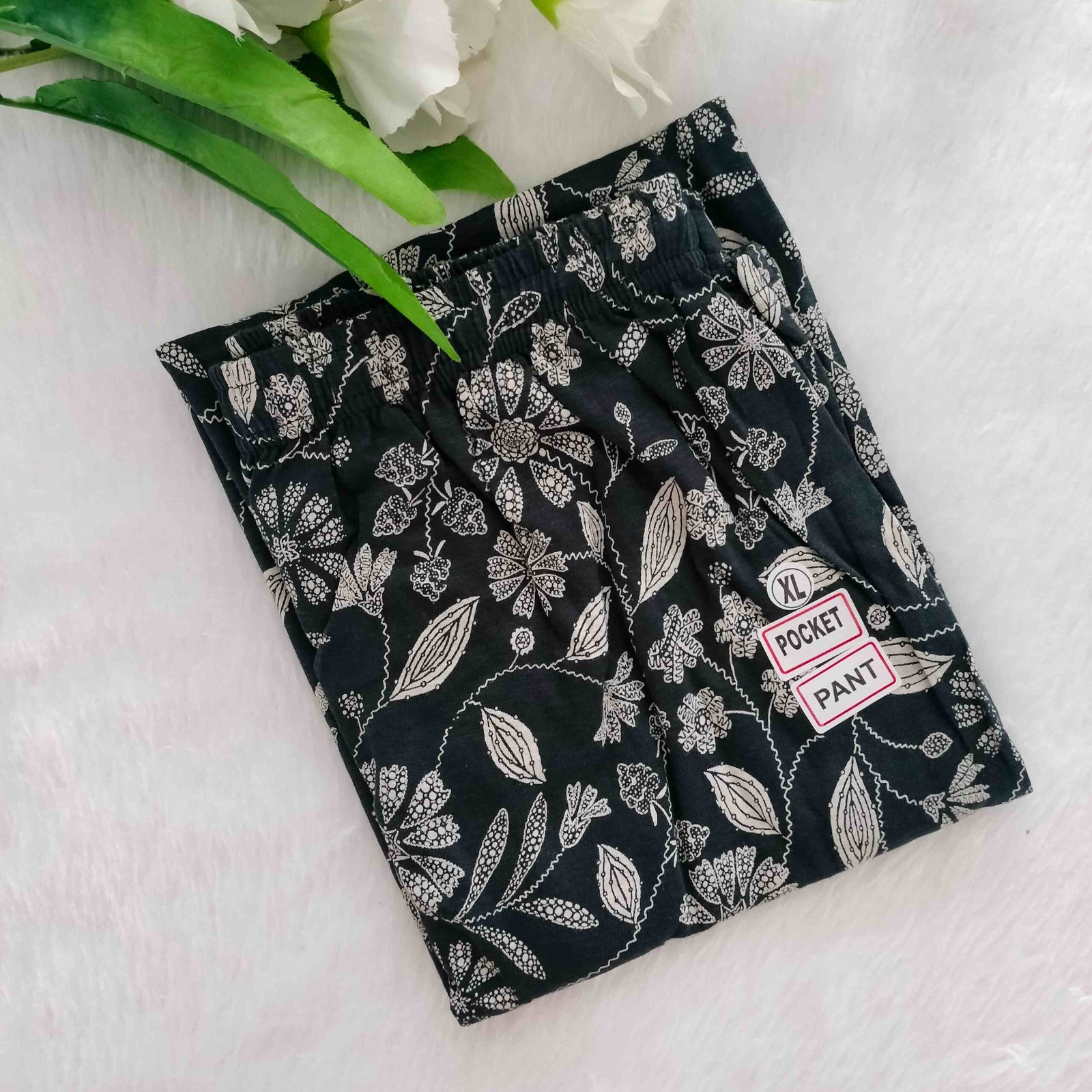 Women's | Pyjama | Black Silver Flower