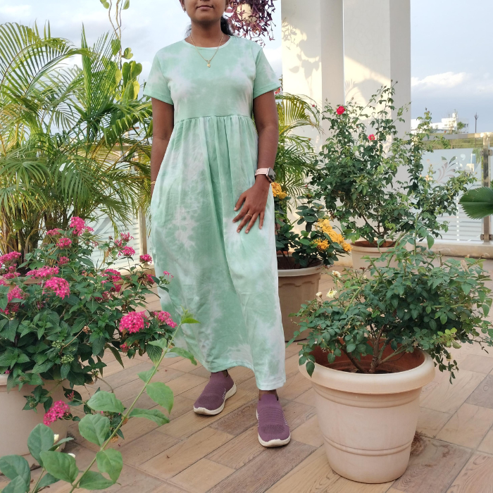 Women's | Casual maxi | Green Tie-Dye