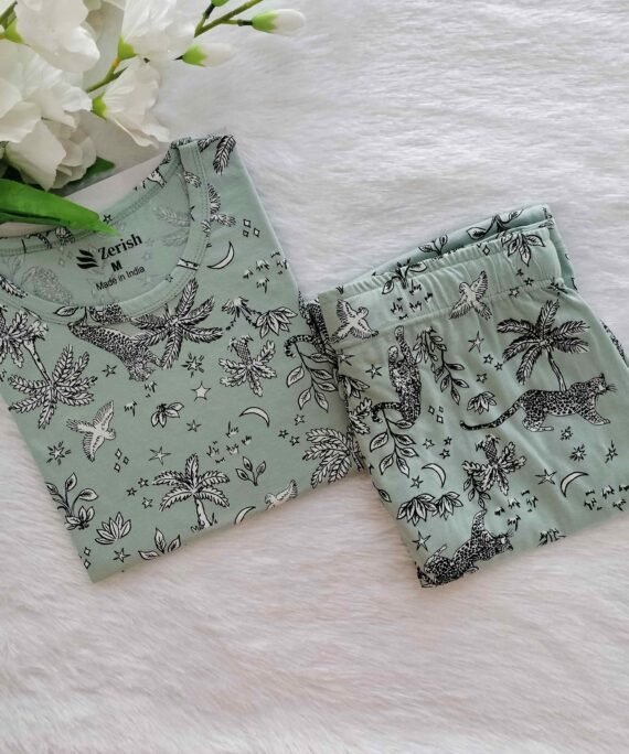 Women's | Co-ord Pyjama set | Green Forest