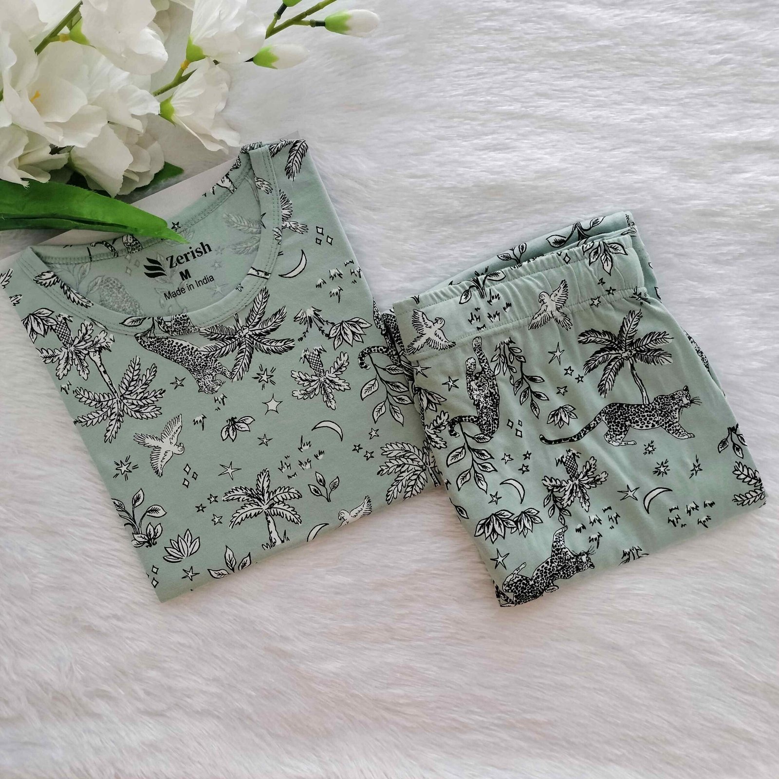 Women's | Co-ord Pyjama set | Green Forest