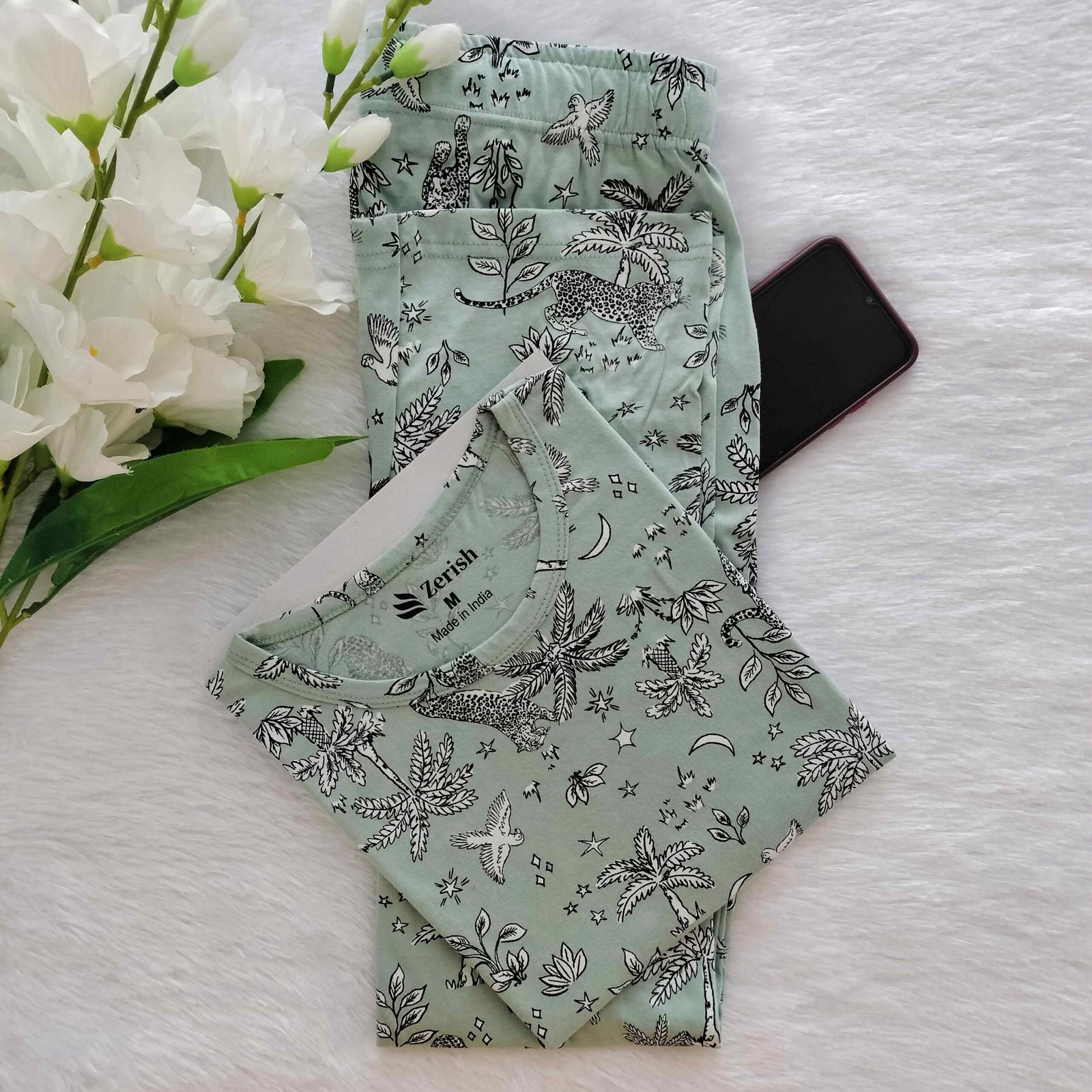 Women's | Co-ord Pyjama set | Green Forest