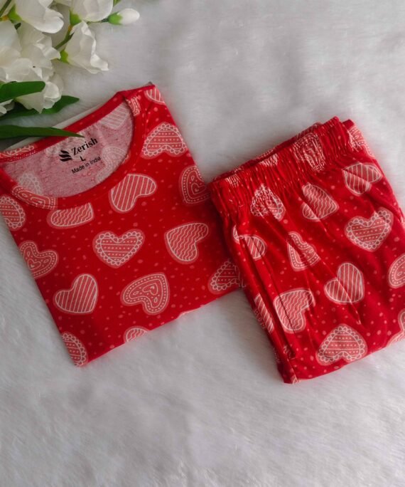 Women's | Co-ord Pyjama set | Red Heart