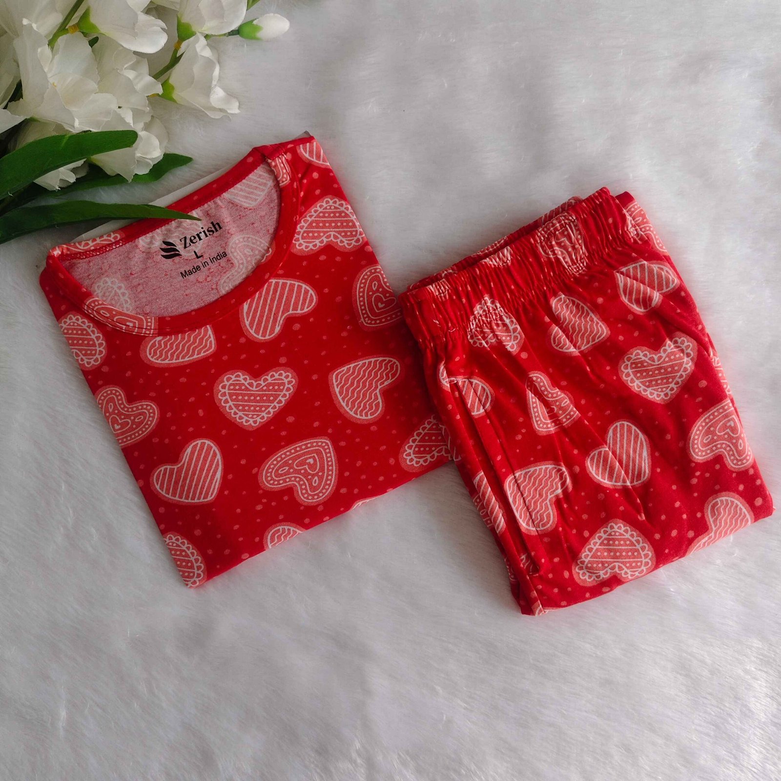 Women's | Co-ord Pyjama set | Red Heart