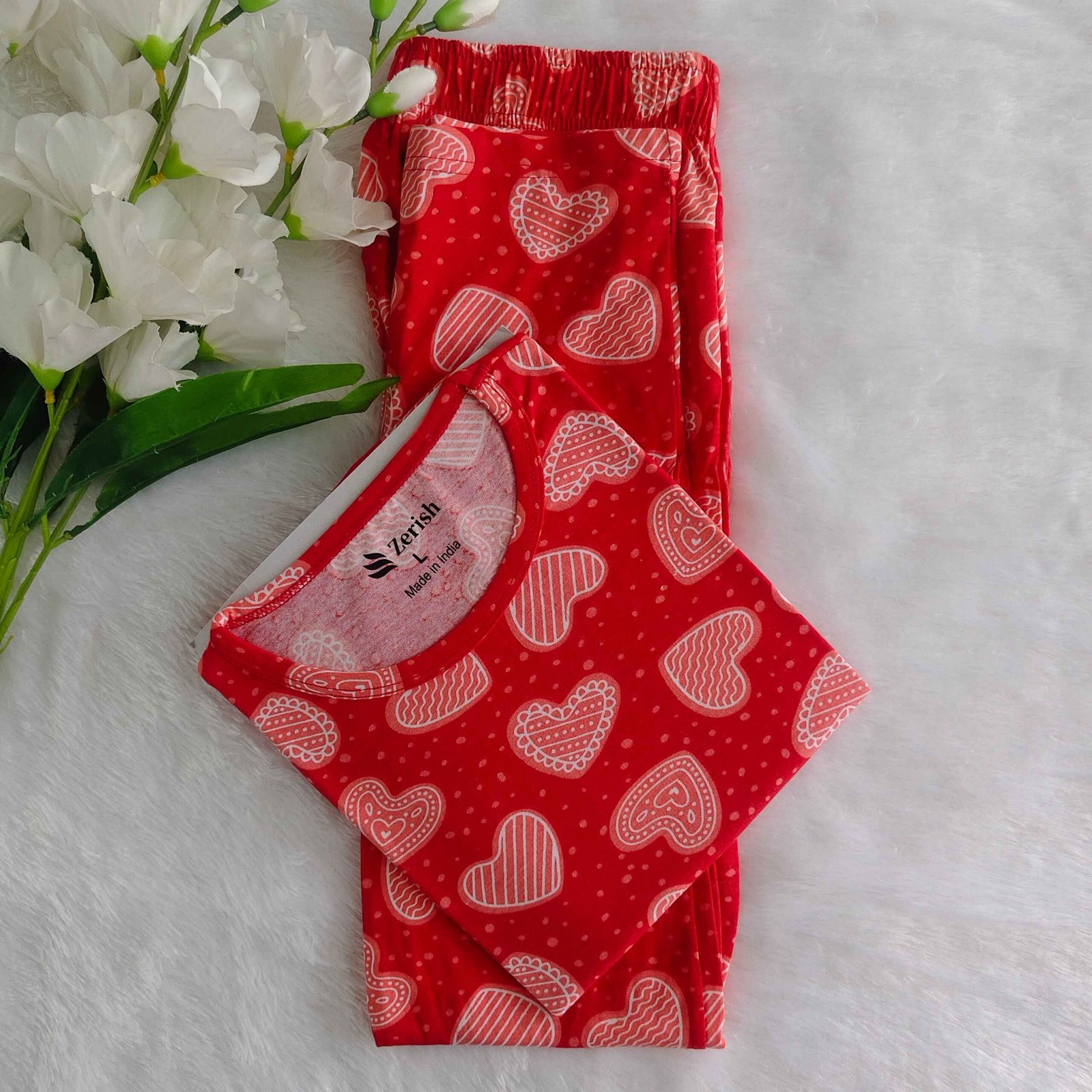 Women's | Co-ord Pyjama set | Red Heart